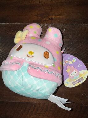 Squishmellow My Melody Plush Pink and Mint Polka Dot
